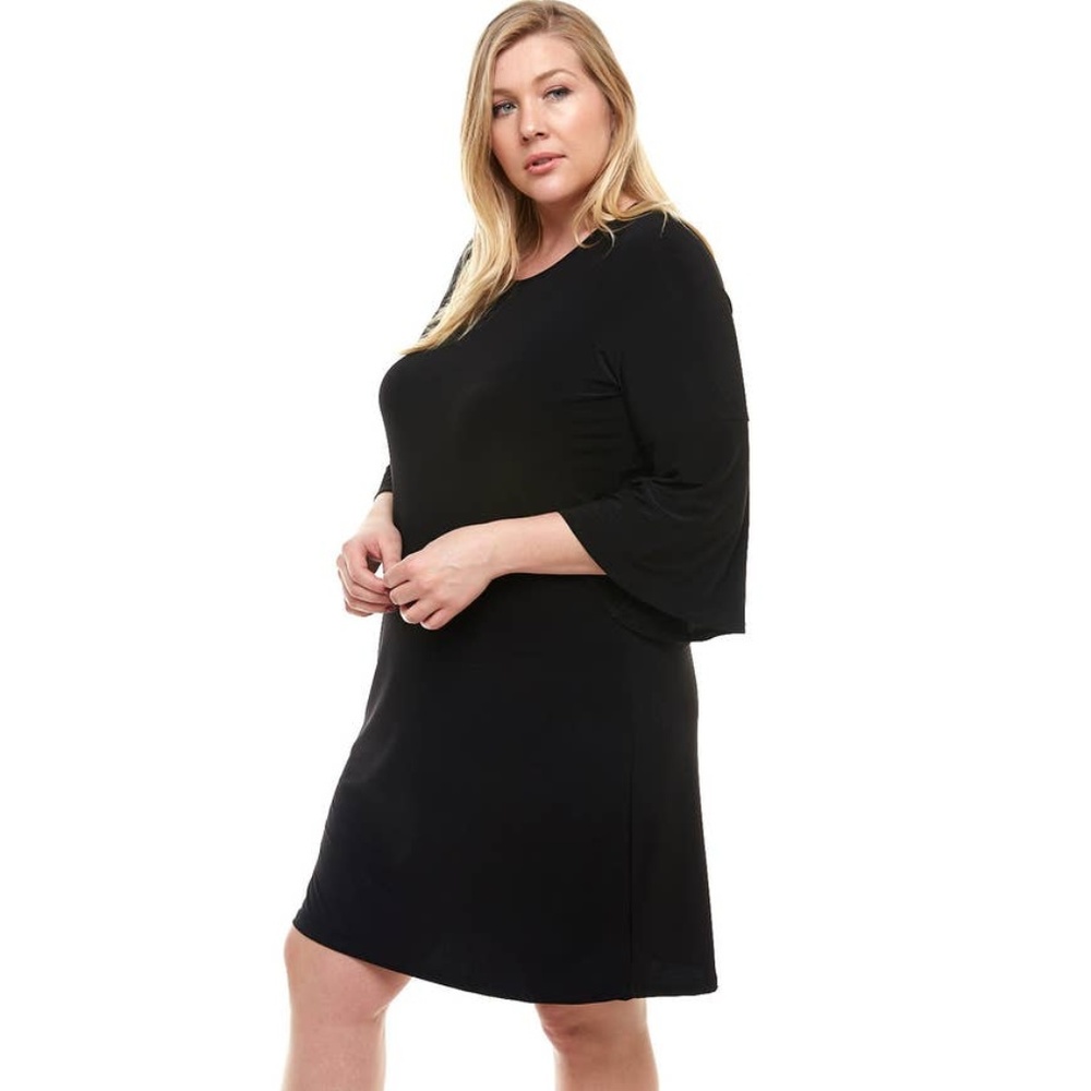 Plus Size Bell Sleeve Dress